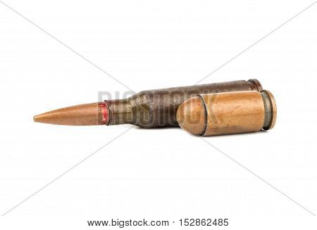 Bullet From Pistol And Ak-47
