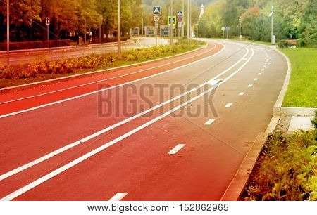 Beautiful of driving a winding road disappearing into the horizon