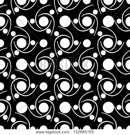 pattern of fragments of atoms(black and white)