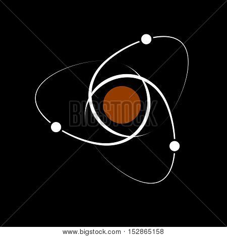 The structure of the egg atom (vector illustration)
