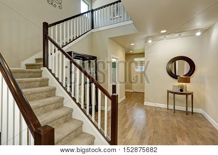 Light Beige Hallway Interior.