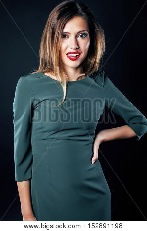 young blond real woman emotional in depression dark indoor, beautiful sadness