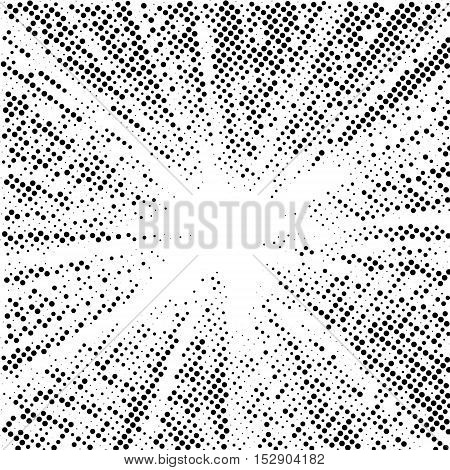 Vector Halftone Dots. Black Dots On White Background.