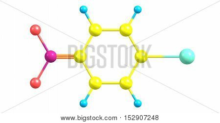 4-Iodo-1-nitrobenzene is an important raw material and intermediate used in organic synthesis pharmaceuticals agrochemicals and dyestuff fields. 3d illustration