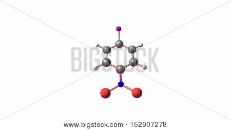 4-Iodo-1-nitrobenzene is an important raw material and intermediate used in organic synthesis pharmaceuticals agrochemicals and dyestuff fields. 3d illustration