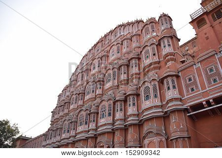 Wind Palace (Hawa Mahal) and its windows, Jaipur, Rajasthan, India