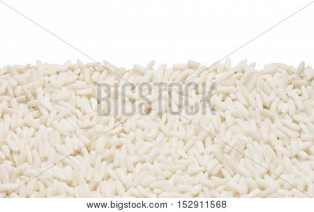 Raw Sticky Rice Isolated on White Background