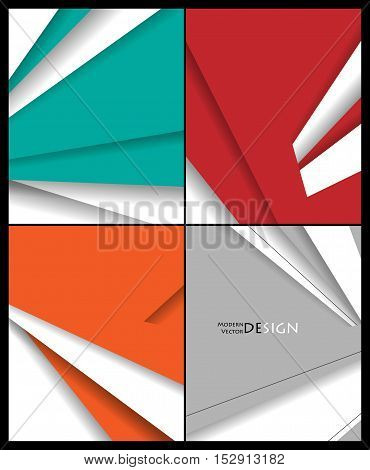Vector brouchures bright templates set. Elements for design. Magazine, annual reports vector templates. Eps10