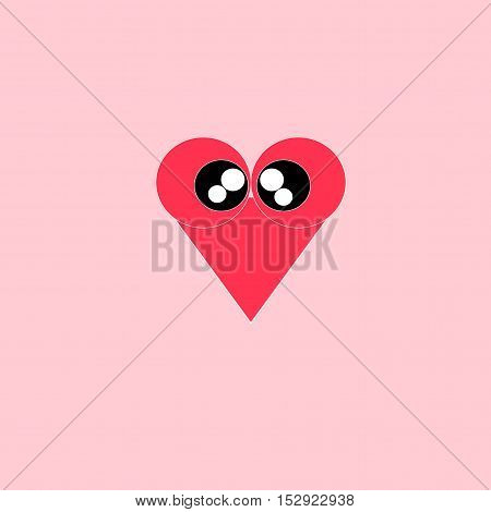 hart icon valentines day on pink background
