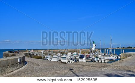 La Flotte France - september 25 2016 : boats in the picturesque port