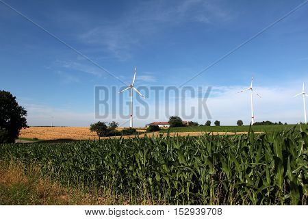 Alternative Energy / Wind turbines in a field