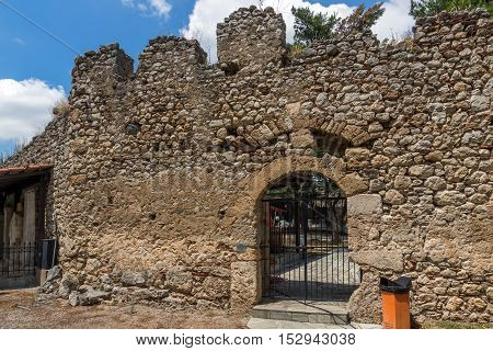 Entrance of the castle of Lamia City, Central Greece