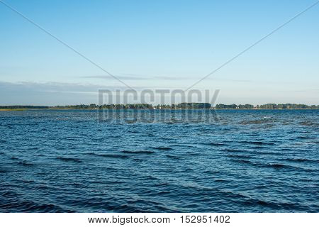 Summer rushy lake view (Svityaz Shatsky National Natural Park Ukraine).