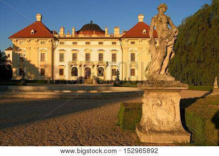 Fairytale chateau Slavkov Austerlitz in Czech republic