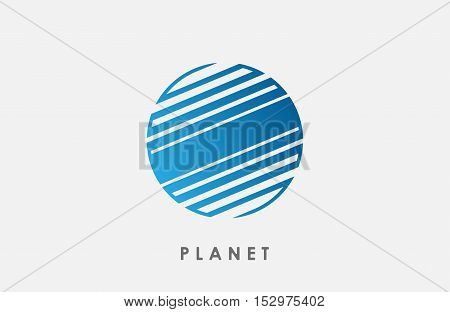 Planet logo deign. Line planet. Creative cosmic logo