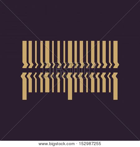 Scan the bar code icon. Barcode scanning symbol. Flat Vector illustration