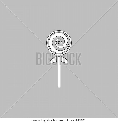 lollipop Simple vector button. Illustration symbol. Color flat icon