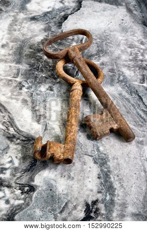 Old antique skeleton keys with room for your type.