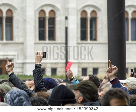 To protest, the bird and the red card