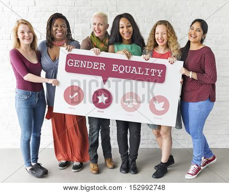Women Rights Equality Opportunities Fairness Feminism Concept