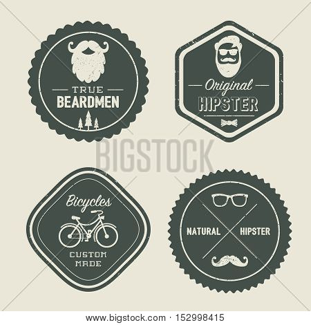 Vintage Retro Styled Hipster Logos