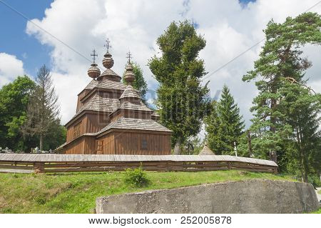 Slovakia, Prešovský Kraj, Bodruzal, Wooden Greek-catholic Church, Unesco Site, Sunlit