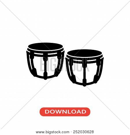Kettle Drums Vector Icon Flat Style Illustration For Web, Mobile, Logo, Application And Graphic Desi