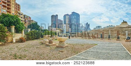 Ruins Of Greek-roman Period In Alexandria, Egypt