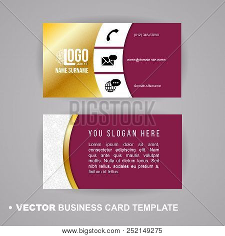 Vecrot Business Card Template. Modern Abstract Luxury Style For Business Visiting Card, Label, Stick