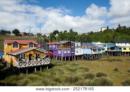 Colorful Palafito Houses - Castro - Chile
