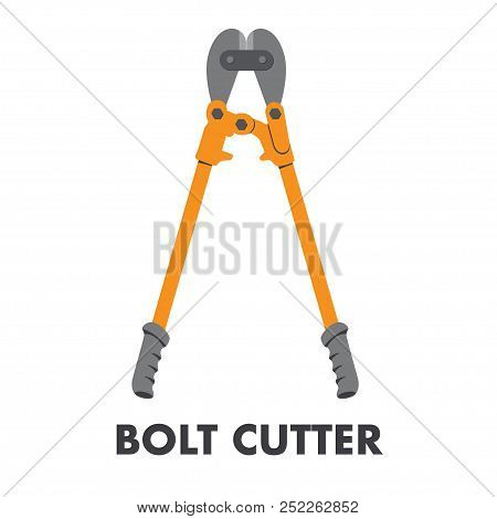 Bolt Cutter Isolated On The White Background Vector Illustration