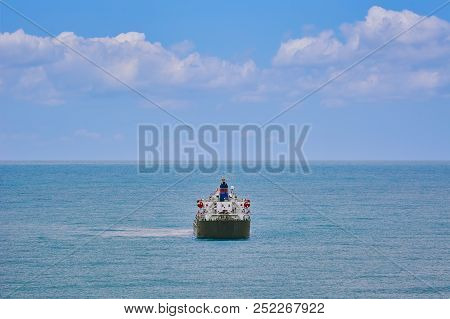 Dry Cargo Ship Goes To The Open Ship