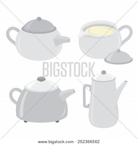 Kettle Teakettle Tea Pot Object Cartoon Vector