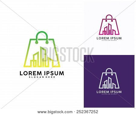 Modern City Shop Logo Designs Template, Shop Logo Vector