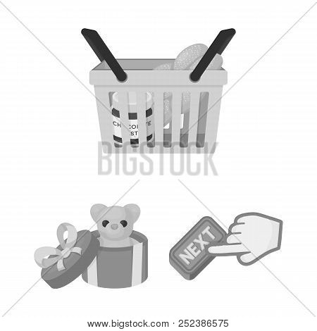 E-commerce And Business Monochrome Icons In Set Collection For Design. Buying And Selling Vector Sym