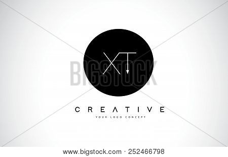 Xt X T Logo Design With Black And White Creative Icon Text Letter Vector.