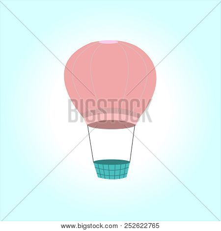 Pink Balloon In The Sky, Sign, Vector