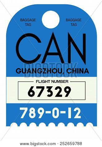 Guangzhou Realistically Looking Airport Luggage Tag Illustration