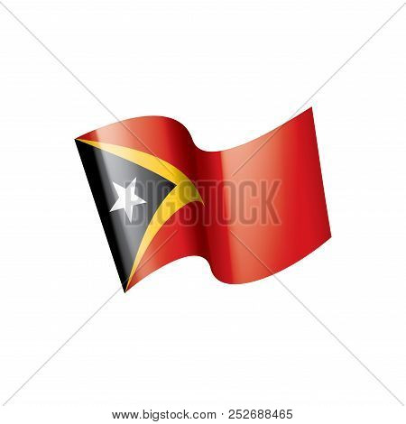 East Timor Flag, Vector Illustration On A White Background