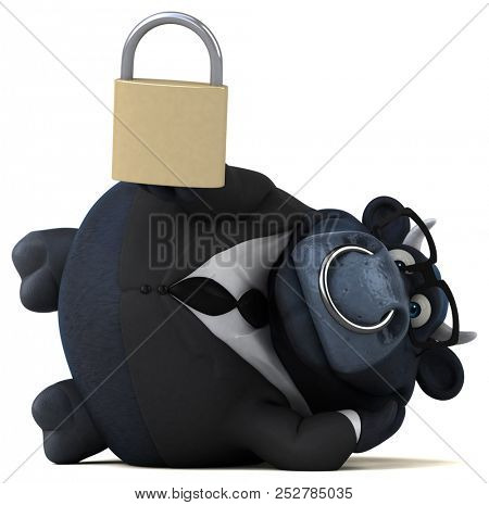 Black bull - 3D Illustration
