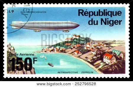 Stavropol, Russia - August 08, 2018: A Stamp Printed By Niger Shows Lz-3 On Fridrichshafen , Series,