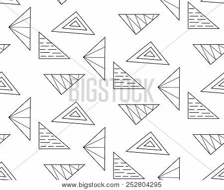 Triangles Geometry Shapes Seamless Background Line Pattern
