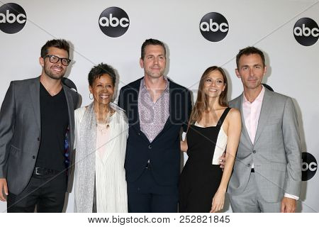 LOS ANGELES - AUG 7:  Josh Swichar, Vernee Watson, Frank Valentini, Tamara Braun, James Patrick Stuart_ at the ABC TCA Party at the Beverly Hilton Hotel on August 7, 2018 in Beverly Hills, CA