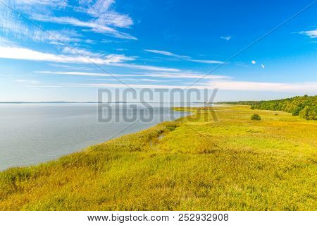 Lebsko Lake At Slowinski National Park In Poland.