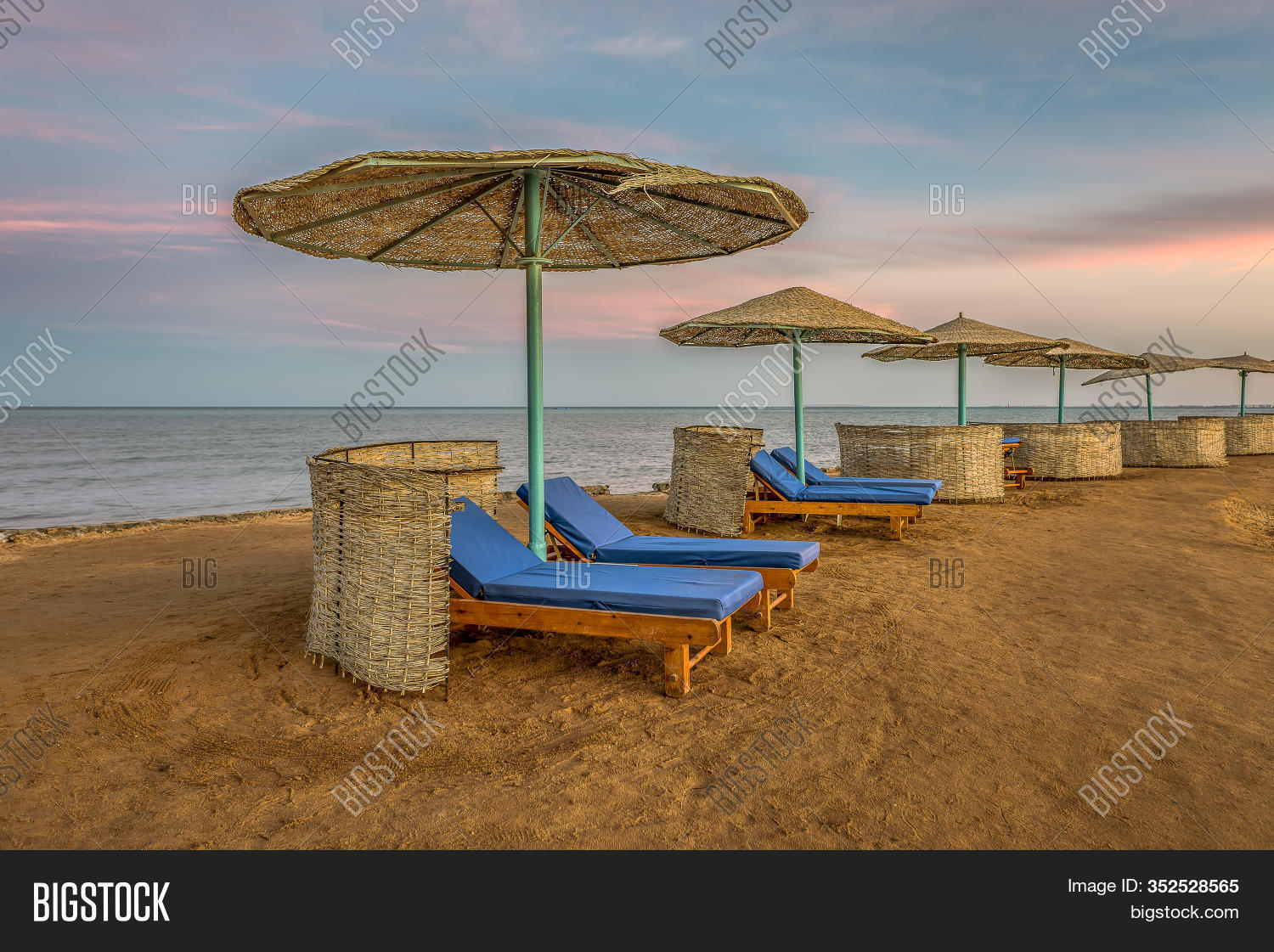 Tropical Beach Sunbeds Image & Photo (Free Trial) Bigstock
