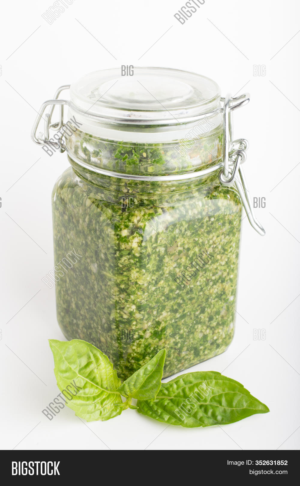 Pesto Sauce Glass Jar Image & Photo (Free Trial) Bigstock