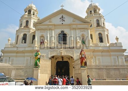 Manila, Ph - Oct. 5: Minor Basilica Of The Black Nazarene Or Also Known As Quiapo Church Facade On O