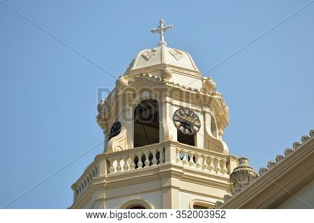 Manila, Ph - Oct. 5: Minor Basilica Of The Black Nazarene Or Also Known As Quiapo Church Bell Tower 
