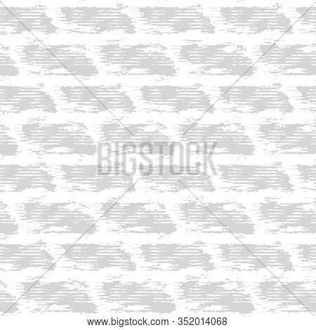 Grey White Monochrome Irregular Brick Wall Texture Background. Rough Distressed Stone Effect Melange