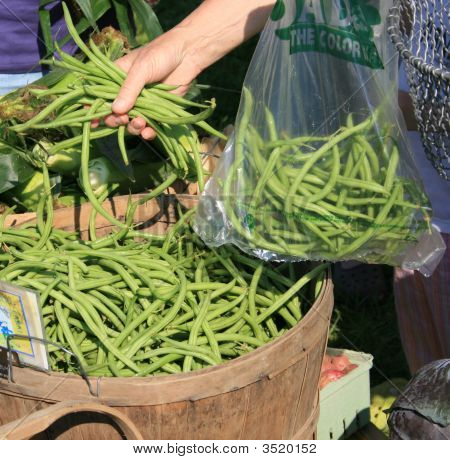 Nákup zelené fazolky